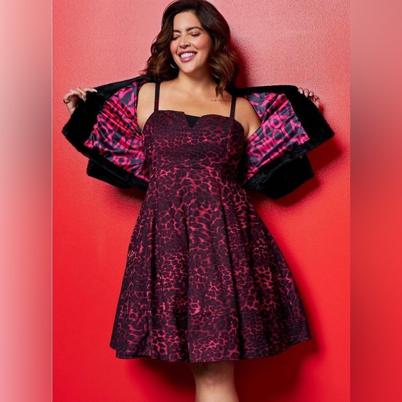 torrid Dresses & Skirts - Torrid X Betsey Johnson Red Leopard Mini BabyDoll Dress - Size 12